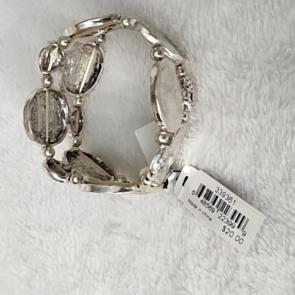 Silver stretch bracelet by East 5th - Picture 3 of 5